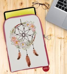 BK Gift Rüya Kapanı Tasarımlı Taşınabilir Koruyucu Tablet Kılıfı & Organizer Çanta - Pembe-1