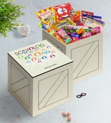 Kişiye Özel Sosyolog Ahşap Kutuda Nostaljik Lezzetler Hediye Seti-2