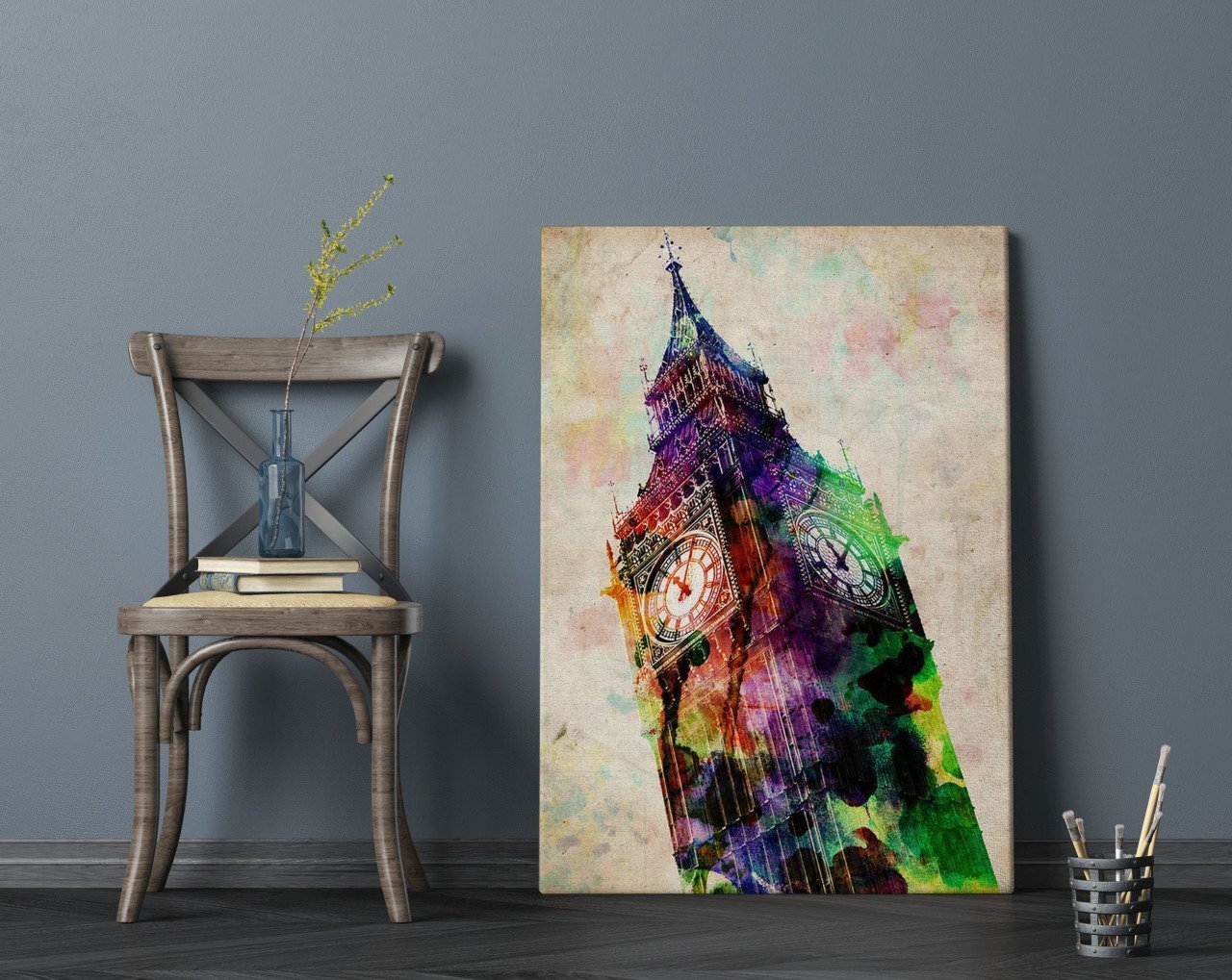 BK Home London Big Ben Tasarımlı Kanvas Tablo 70x100cm-1