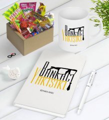 Kişiye Özel Yakışıklı Bankacı Nostaljik Lezzetler Defter Kalem Kupa Hediye Seti