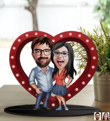 BK Gift Kişiye Özel Sevgililer Karikatürlü 3D Ahşap Biblo, Sevgili Biblo, Ahşap Biblo, Sevgiliye Hediye, Sevgililer Günü Hediyesi-6