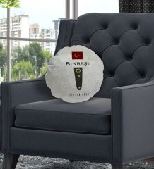 Kişiye Özel İsimli Binbaşı Tasarımlı Dekoratif Kırlent Yastık-1