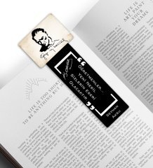 Kişiye Özel İsimli Atatürk Temalı Ahşap Kitap Ayracı-19