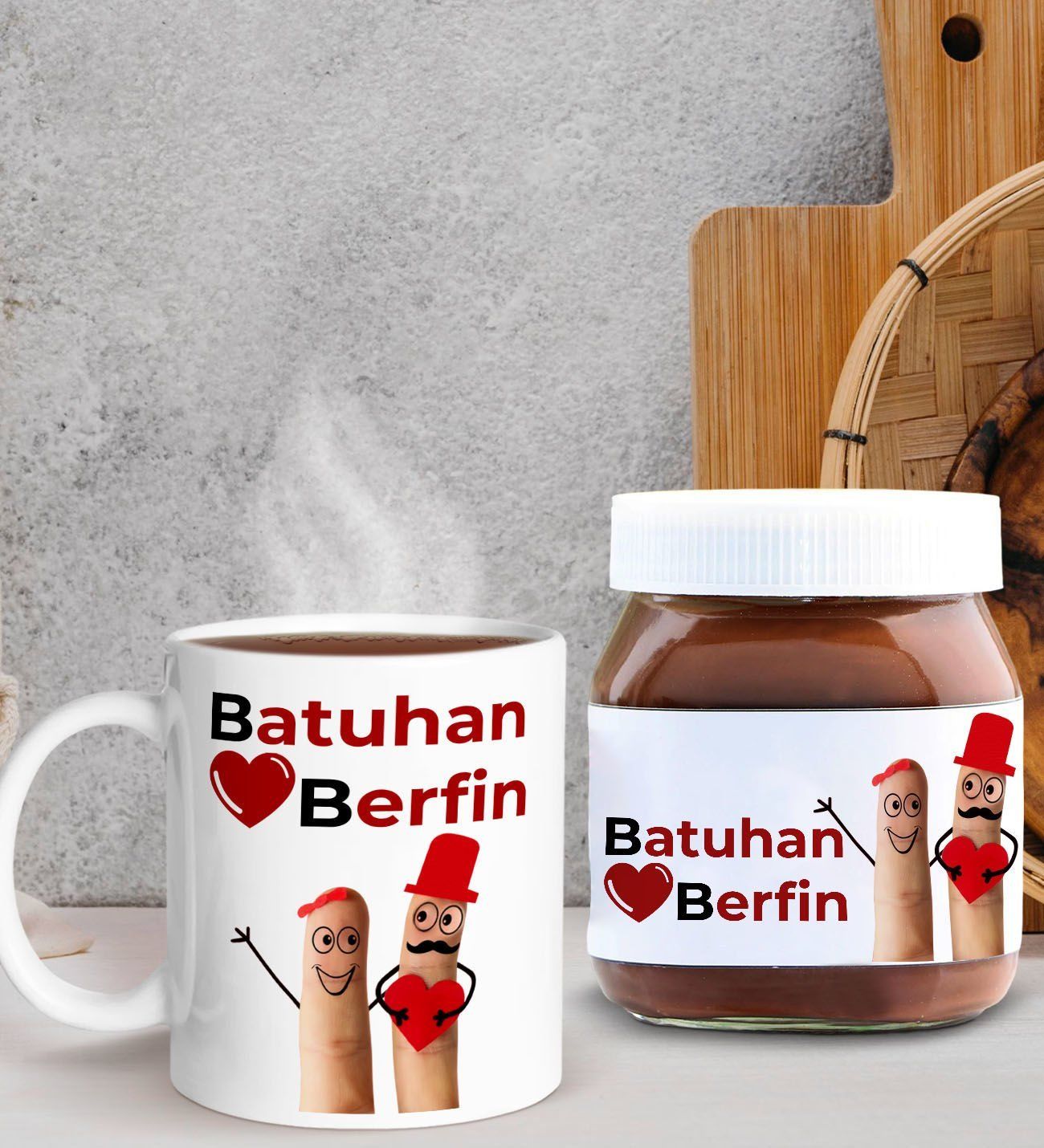 BK Gift Sevgiliye Özel Kupa ve Nutella 400gr. Hediye Seti, Sevgiliye Hediye, Sevgililer Günü Hediye, Doğum Günü Hediyesi-8