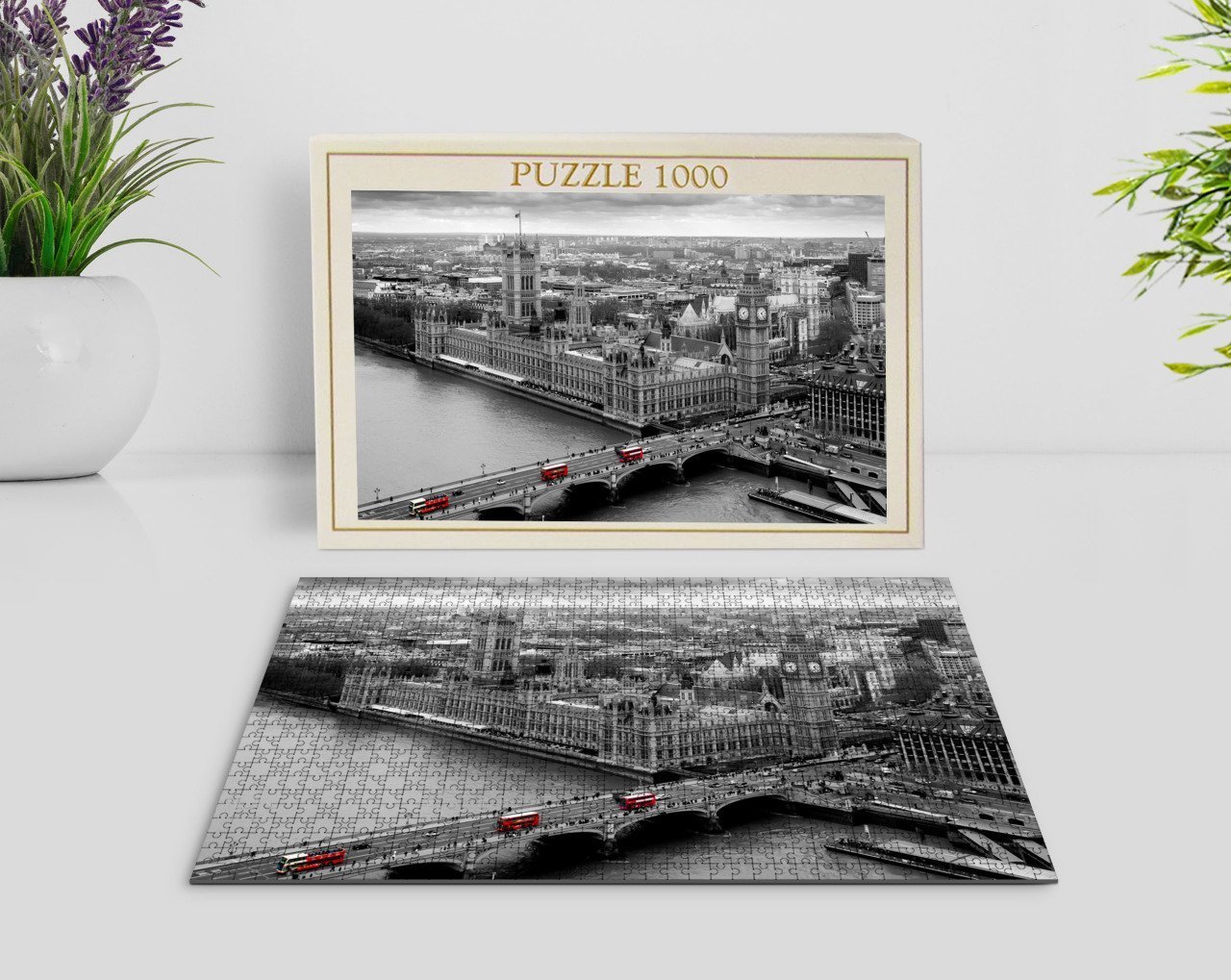 BK Home Londra Manzara 1000 Parça Profesyonel Puzzle-5