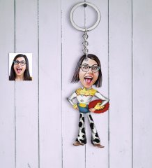 Kişiye Özel Bayan Toy Story Karikatür Anahtarlık