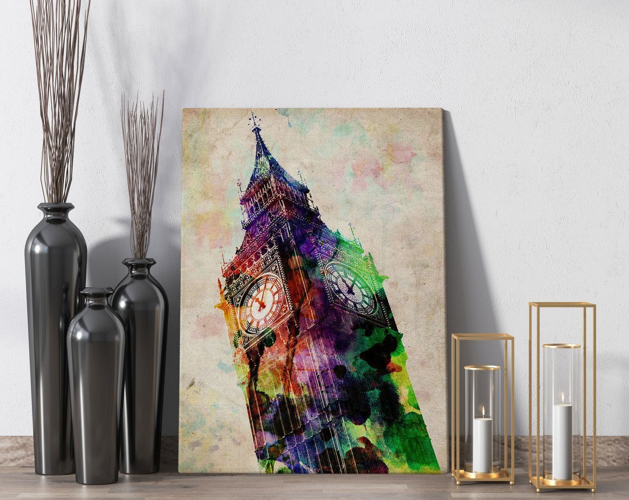 BK Home London Big Ben Tasarımlı Kanvas Tablo 50x70cm-1