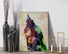 BK Home London Big Ben Tasarımlı Kanvas Tablo 50x70cm-1