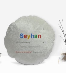 Kişiye Özel İsimli Google Yılın En Yakışıklı Erkeği Tasarımlı Yuvarlak Dekoratif Kırlent Yastık-1