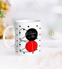 BK Gift Kişiye Özel 2023 Mutlu Yıllar Kupa ve Kar Tanesi Kolye-15
