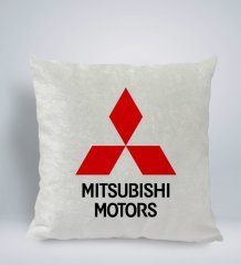 BK Gift Mitsubishi Tasarımlı Kare Araç Koltuk Yastığı-1