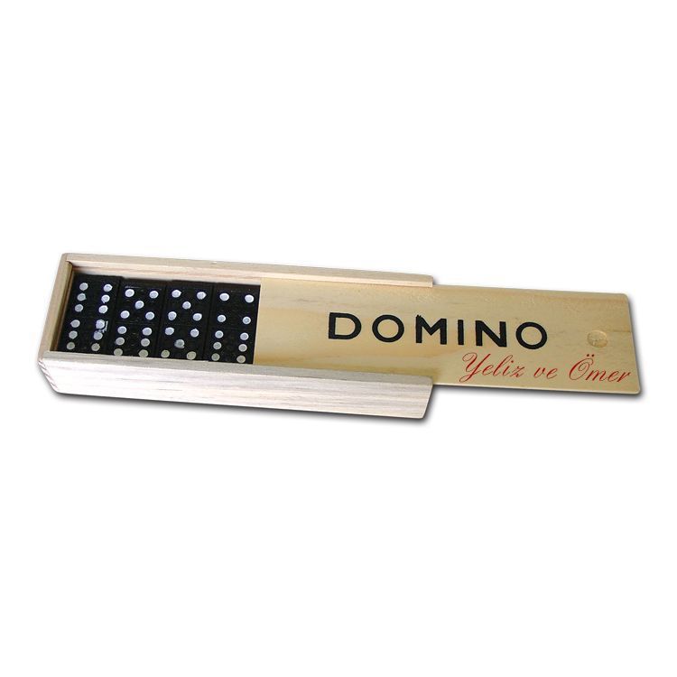 Kişiye Özel Domino Oyunu Ahşap Saklama Kaplı