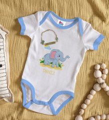 BK Kids Kişiye Özel İsimli Mavi Bebek Body Zıbın ve Erkek Bebek Künyesi Hediye Seti-19