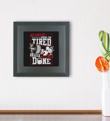 BK Gift GYM Tasarımlı Ahşap Çerçeveli Taş Duvar Dekoru-1