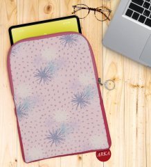BK Gift Modern Art Tasarımlı Taşınabilir Koruyucu Tablet Kılıfı & Organizer Çanta - Pembe-3
