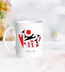 BK Gift Kişiye Özel 2023 Mutlu Yıllar Kupa ve Kar Tanesi Kolye-13