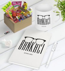 Kişiye Özel Bankacı Nostaljik Lezzetler Defter Kalem Kupa Hediye Seti-10