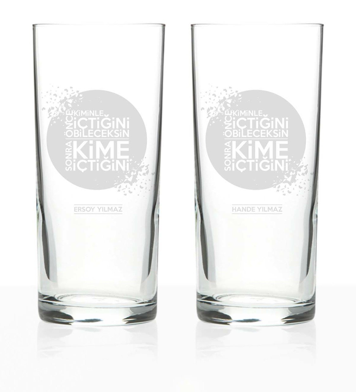 Kişiye Özel 2'li Rakı Bardağı Seti (Model 22D)