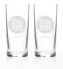 Kişiye Özel 2'li Rakı Bardağı Seti (Model 22D)