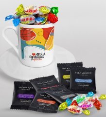 Kişiye Özel En İyi Öğretmen Türk Kahvesi Fincanı Selamlique Karışık Türk Kahvesi ve Haribo Şeker Hediye Seti-5