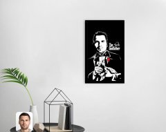 Kişiye Özel Godfather Baba Tasarımlı Dekoratif Ahşap Siyah Çerçeveli Tablo-2