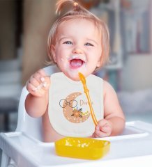 BK Kids Kişiye Özel İsimli Bebek Mama Önlüğü - Model 8