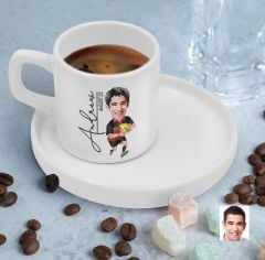 BK Gift Kişiye Özel Amerikan Futbolcusu Karikatürlü Kahve Fincanı-14, Sevgiliye Hediye, Aileye Hediye, Arkadaşa Hediye