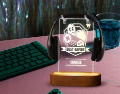 BK Gift Kişiye Özel İsimli Gamer Tasarımlı Led Lamba-6, Gece Lambası, Ev Dekorasyonu, Işıklı Pleksi Biblo