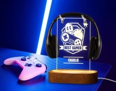 BK Gift Kişiye Özel İsimli Gamer Tasarımlı Led Lamba-6, Gece Lambası, Ev Dekorasyonu, Işıklı Pleksi Biblo