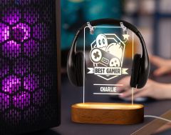 BK Gift Kişiye Özel İsimli Gamer Tasarımlı Led Lamba-6, Gece Lambası, Ev Dekorasyonu, Işıklı Pleksi Biblo