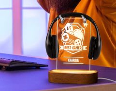 BK Gift Kişiye Özel İsimli Gamer Tasarımlı Led Lamba-6, Gece Lambası, Ev Dekorasyonu, Işıklı Pleksi Biblo