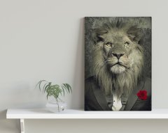 BK Home Lion Mafia Tasarımlı Kanvas Tablo 30x50cm-1