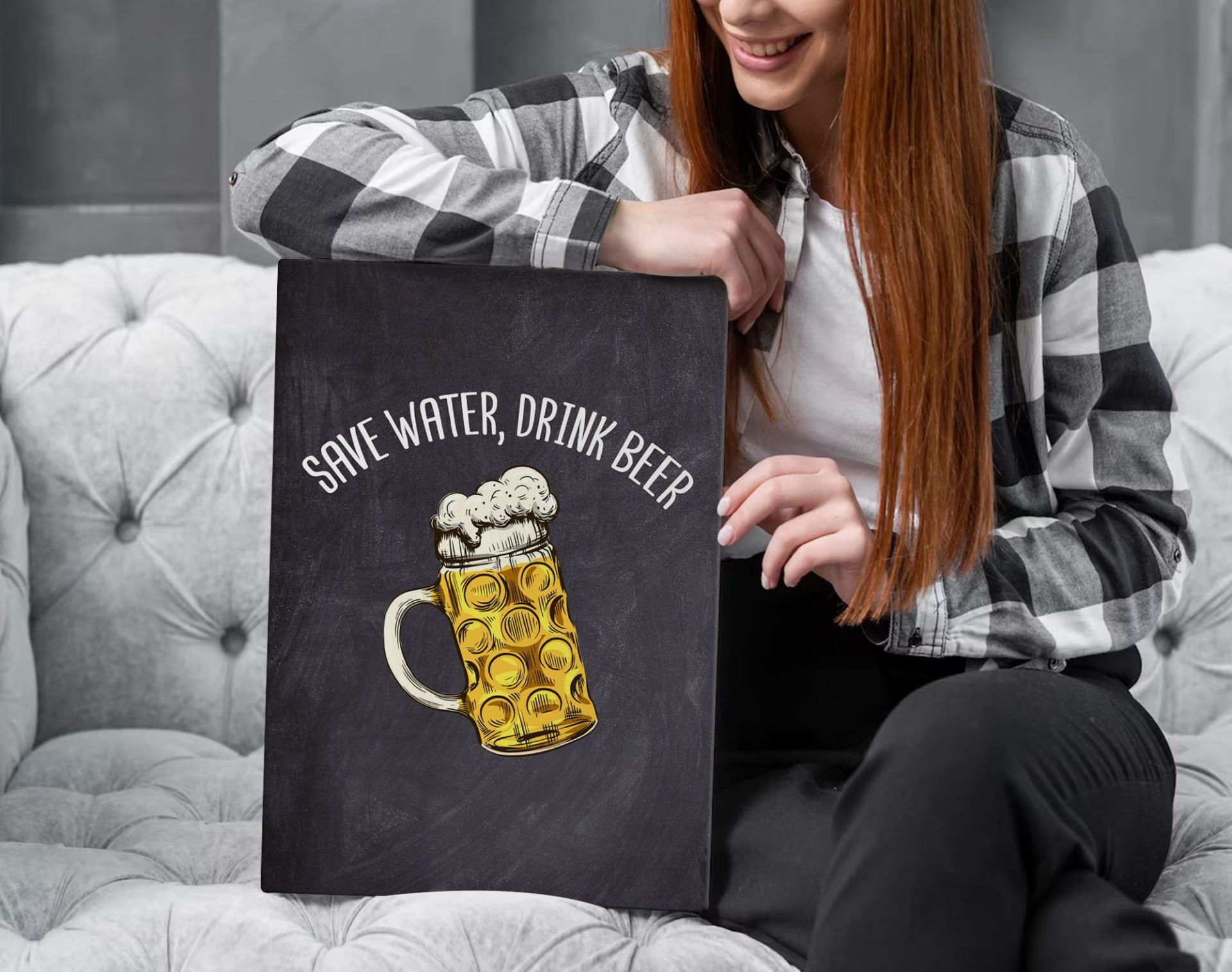 BK Gift  Beer Tasarımlı Kanvas Tablo-2 70x100cm Ev Dekorasyonu, Ev Hediyesi
