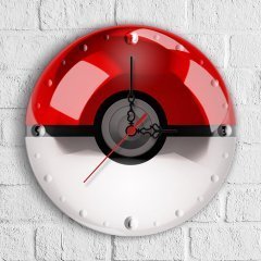 Kişiye Özel Pokemon Ball Tasarımlı Ahşap Duvar Saati (30 cm.) - 2