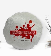 Kişiye Özel İsimli Basketbolcu Tasarımlı Dekoratif Kırlent Yastık-1