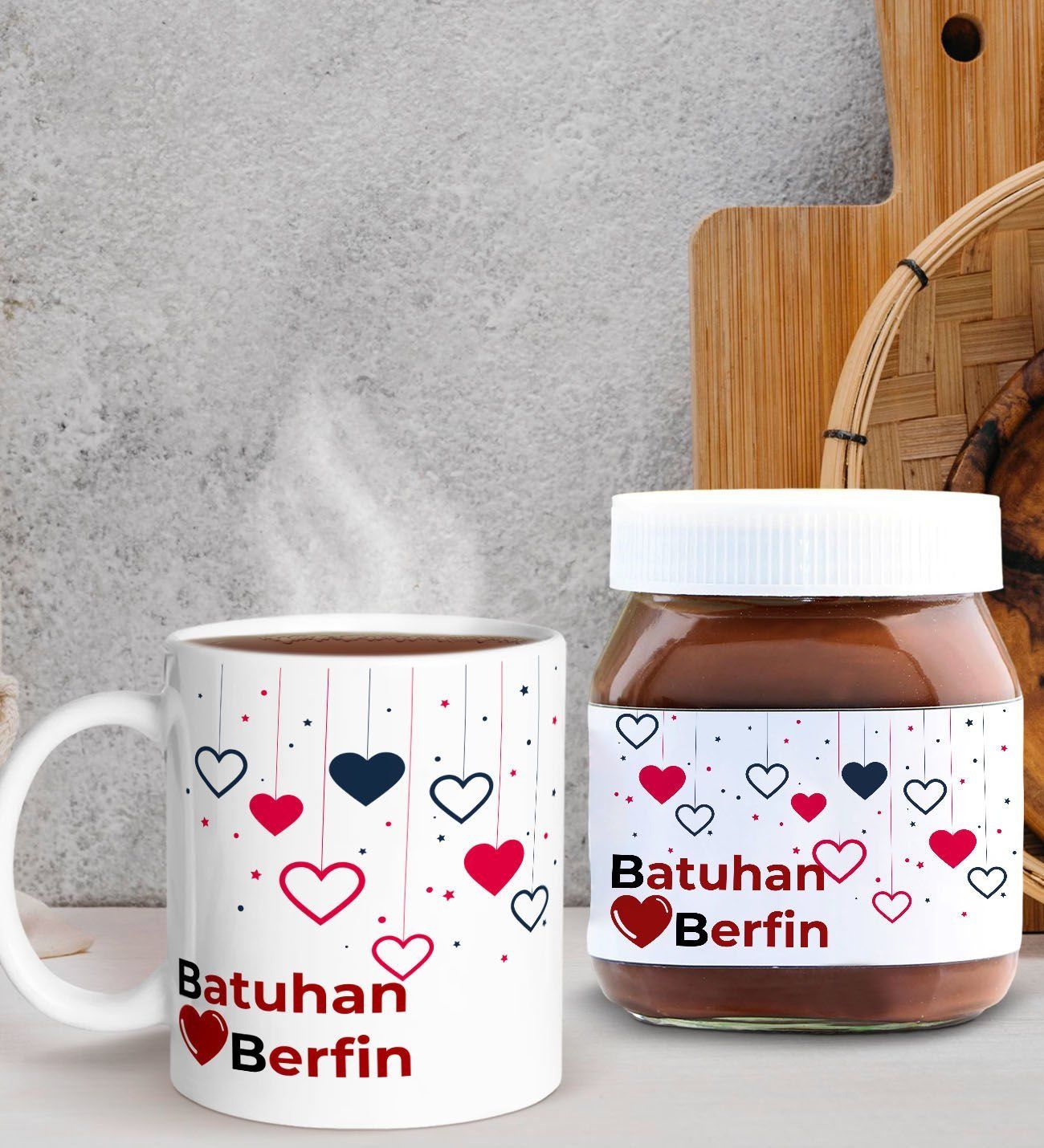 BK Gift Sevgiliye Özel Kupa ve Nutella 400gr. Hediye Seti, Sevgiliye Hediye, Sevgililer Günü Hediye, Doğum Günü Hediyesi-3