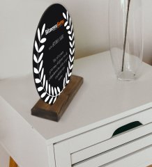 Kişiye Özel Plaket Temalı Ahşap Plak-1
