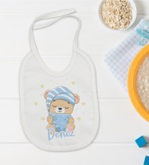 BK Kids Kişiye Özel İsimli Bebek Mama Önlüğü - Model 7
