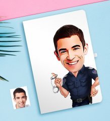 Kişiye Özel Bay Polis Karikatürlü Defter-2