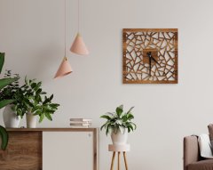 BK Home Dekoratif 45cm Ahşap Duvar Saati-22