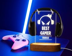 BK Gift Kişiye Özel İsimli Gamer Tasarımlı Led Lamba-5, Gece Lambası, Ev Dekorasyonu, Işıklı Pleksi Biblo