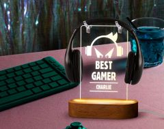 BK Gift Kişiye Özel İsimli Gamer Tasarımlı Led Lamba-5, Gece Lambası, Ev Dekorasyonu, Işıklı Pleksi Biblo