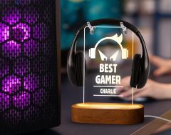 BK Gift Kişiye Özel İsimli Gamer Tasarımlı Led Lamba-5, Gece Lambası, Ev Dekorasyonu, Işıklı Pleksi Biblo