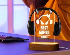 BK Gift Kişiye Özel İsimli Gamer Tasarımlı Led Lamba-5, Gece Lambası, Ev Dekorasyonu, Işıklı Pleksi Biblo