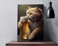 BK Gift  Beer Tasarımlı Kanvas Tablo-1 30x50cm Ev Dekorasyonu, Ev Hediyesi
