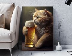 BK Gift  Beer Tasarımlı Kanvas Tablo-1 30x50cm Ev Dekorasyonu, Ev Hediyesi