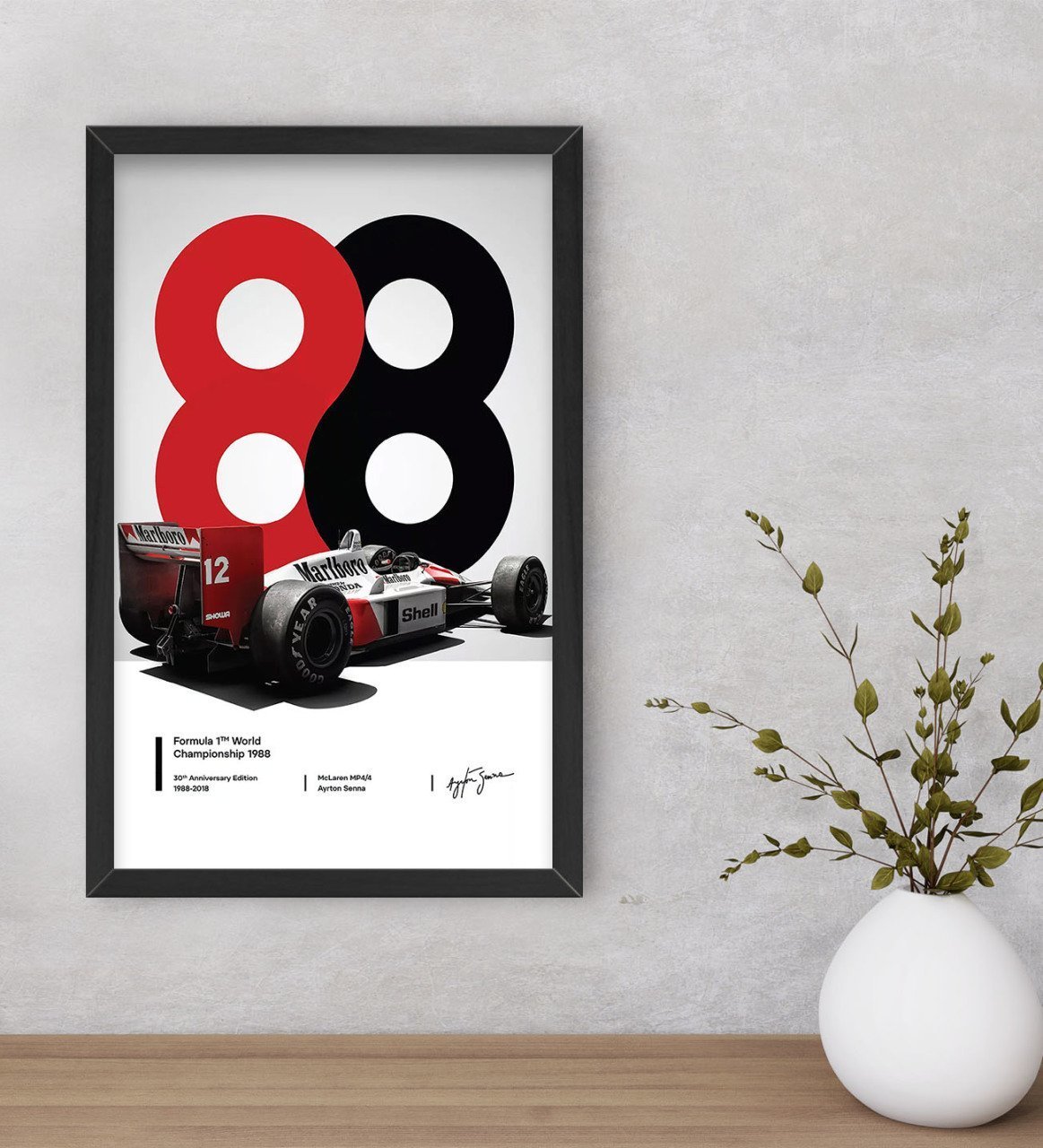 BK Gift Formula 1 Tasarımlı Dekoratif Ahşap Siyah Çerçeveli Tablo-4