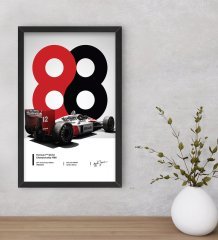 BK Gift Formula 1 Tasarımlı Dekoratif Ahşap Siyah Çerçeveli Tablo-4
