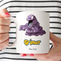 Kişiye Özel Pokemon Grimer Beyaz Kupa Bardak