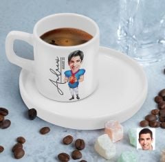 BK Gift Kişiye Özel Amerikan Futbolcusu Karikatürlü Kahve Fincanı-12, Sevgiliye Hediye, Aileye Hediye, Arkadaşa Hediye